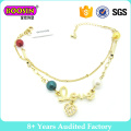 Gold Plating Fashion Charm Bracelet with Pendant